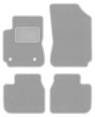 Image de Tapis de sol en moquette pour Citroen C4 Cactus II 2018- (crossover) – jeu 4 pièces, gris, sur mesure – Wielganizator OSLO