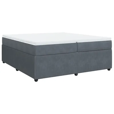 Immagine prodotto di vidaXL Letto a molle con materasso grigio scuro 200x200 cm in velluto