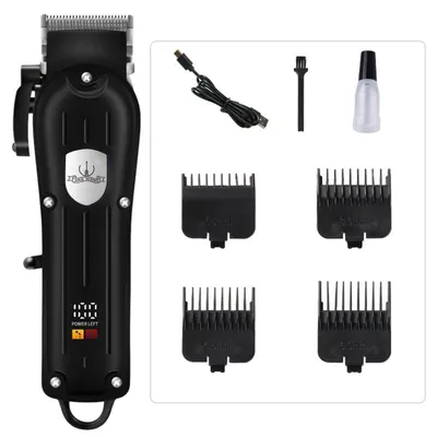 Produktbild von INF Elektrischer Haarschneider – Kupferkernmotor, LED-Anzeige, USB-aufladbar, 0.8-2.0mm verstellbare abnehmbare waschbare Klinge