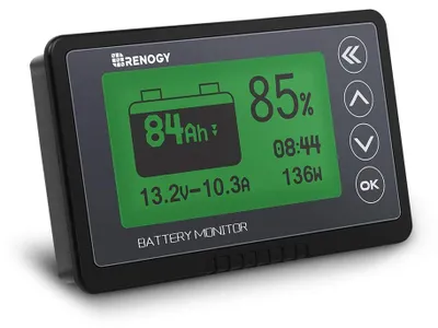 Batteriemonitor 500 A, 10-120 V, programmierbarer Alarm, LCD