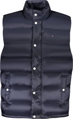 Produktbild von Herren ärmellose blaue Jacke aus recyceltem Nylon mit Taschen