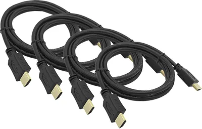 Produktbild von 4x 1,5m ARLI HDMI Kabel vergoldet – High Speed mit Ethernet | UHD 4K 2160p 3D ARC HDR CEC HDCP
