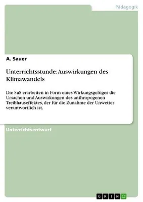 Produktbild von Unterrichtsstunde: Auswirkungen des Klimawandels