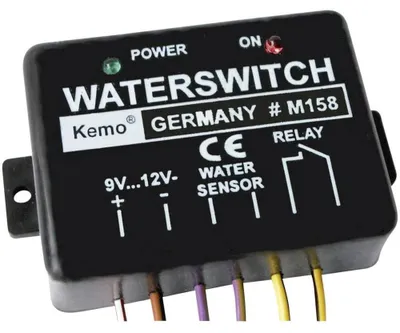 Productafbeelding van Watermelder watersensor 9-12 V DC - Met relais - 2 sensoraansluitingen
