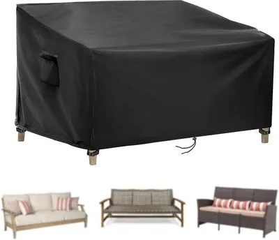 Productafbeelding van Unyqoos® beschermhoes voor loungebank, 178 x 84 x 81 cm, waterdicht Oxford-materiaal, winddicht, geschikt voor 2-3 personen, met trekkoord en handgrepen
