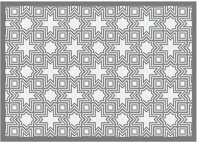 Produktbild von Türmatte grau gemustert in 50x70 cm als Fussabtreter
