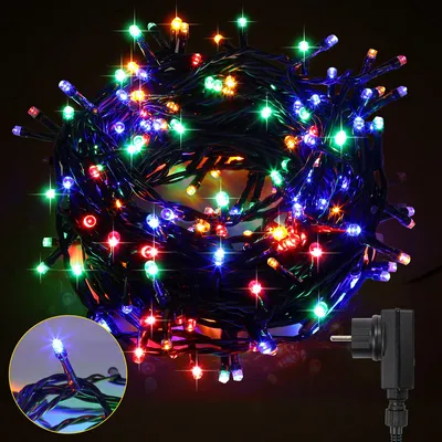 Imagen del producto de Guirnalda de luces Jayseuw de 20 metros, 200 LEDs, 8 modos de iluminación, ideal para fiestas, Navidad, bodas y decoración, de color variado