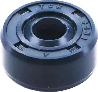 A close-up studio shot of a single dark blue mechanical seal.