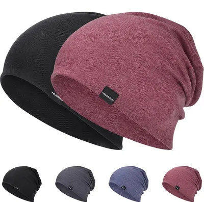 Immagine prodotto di Berretto da uomo e da donna, leggero, modello slouch, traspirante, elasticizzato, berretto lungo, colore nero e rosa