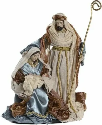 Produktbild von Weihnachtskrippe DKD Home Decor Blau Gold 48 x 28 x 90 cm
