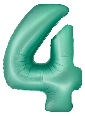Produktbild von XL Folienballon mint matt Zahl 4
