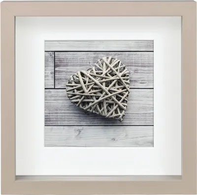 Produktbild von Hama Scala 3D taupe        23x23 Portrait Holz Passepartout 59778