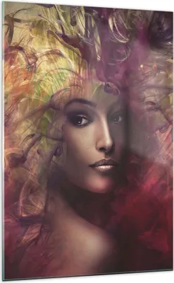 Produktbild von Bilder auf glas - Einteilig - frau gesicht - 70x100cm - Glasbilder - Wandbilder - Bilder - zum Aufhängen bereit - Wanddekoration aus Glas - Glas Bilder - Wandbild auf Glas - GPA70x100-3736