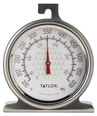 Ofen-Dial-Thermometer, Edelstahl/Schwarz, 1 Stück