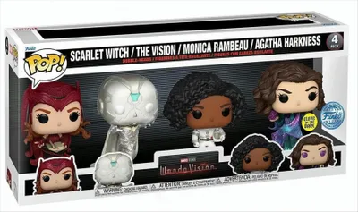 A Funko Pop! 4-pack box set featuring characters from WandaVision.