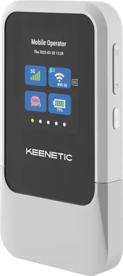 Obrázek produktu pro Keenetic Roamer 5G (KN-5210), Modem, Černá, Šedá, 802.11a, 802.11b, 802.11g, Wi-Fi 4 (802.11n), Wi-Fi 5 (802.11ac), Wi-Fi 6 (802.11ax), Dvoupásmový (2,4 GHz / 5 GHz), 5G, Sub6 NSA, Sub6 SA