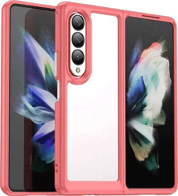 Produktbild von König Design Hülle kompatibel mit Samsung Galaxy Z Fold4 5G Kunststoff Soft Handyhülle - Handy Case Rot