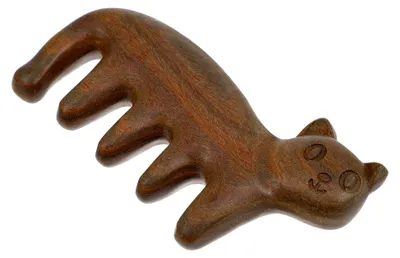 Produktbild von Handgefertigter Massagekamm aus grünem Sandelholz mit breiten Zähnen für die Kopfhaut