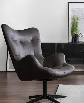 Nowoczesny fotel Krzesło biurowe Krzesło obrotowe Desin Furniture Fabric Black Brand new
