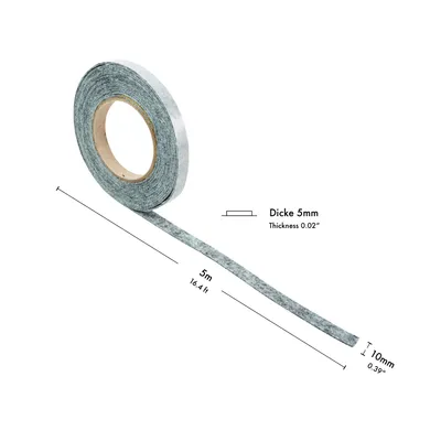 Produktbild von haggiy Filzband selbstklebend in grau - 5 mm dick, 5 Meter lang, Breite: 10 mm
