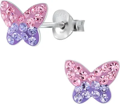 Produktbild von Kinder Ohrstecker: Mädchen Ohrringe Silber „Schmetterling“
