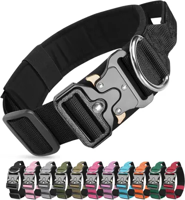 Produktbild von Taktisches Hundehalsband M, schwarzes Nylon, für täglichen Gebrauch