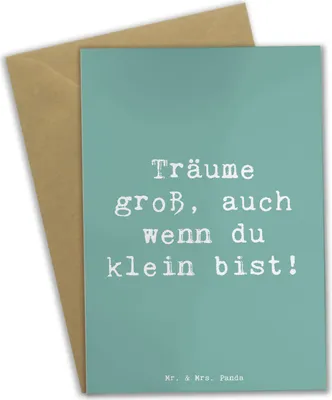 Produktbild von Mr. & Mrs. Panda Grußkarte Spruch Alleine schlafen lernen - Meeresbrise - Geschenk, Trost, Zuversicht, einladungskarten, Mut, Hoffnung, osterkarte, weihnachtskarten