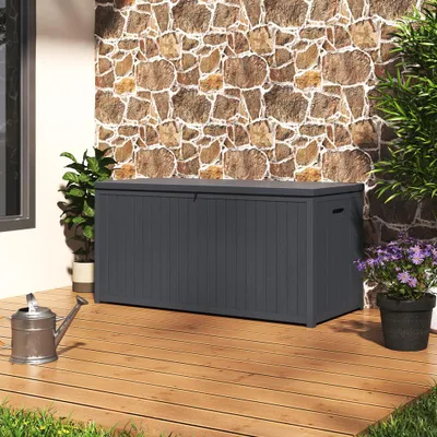 Produktbild von Livingandhome Wasserdichte Gartenbox aus PP mit abschließbarem Deckel und Griffen