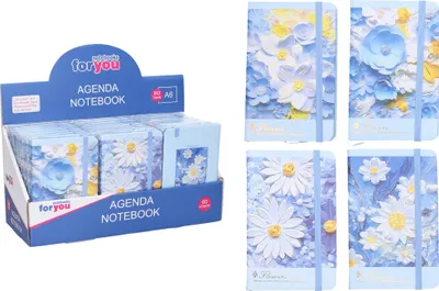 Produktbild von Notizbuch liniert 9 x 14 cm, 80 Seiten Blumenmix