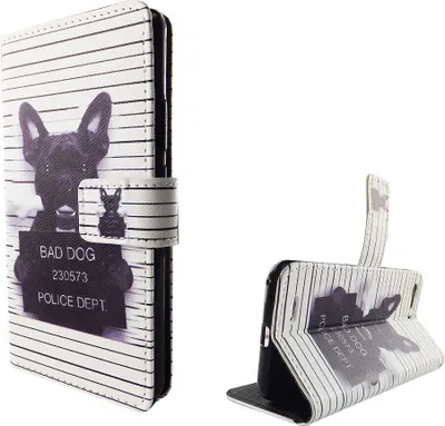 Produktbild von Handyhülle Tasche für Handy ZTE Blade V6 Böser Hund Weiß