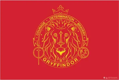 Image de Paillasson Harry Potter - Blason Gryffondor CD1754 (taille unique) (rouge)