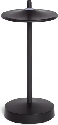 Produktbild von LED Tischlampe Tragbar Außen Metall mit Batterie USB wiederaufladbar Milevani Schwarz