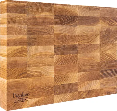 Image de Creative Home Grande Planche a Decouper Bois 32x24x4cm Grand Bloc de Bouchers