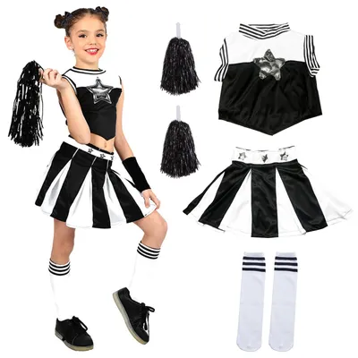 Immagine prodotto di Costume da cheerleader per bambini con pompon