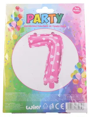 Productafbeelding van Opblaasbare Ballon - Nummer 7 Roze