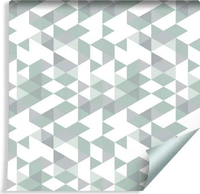 Zdjęcie produktu dla Tapeta Do Salonu lub Sypialni Kolorowe GEOMETRYCZNE Trójkąty z modnym efektem 3D