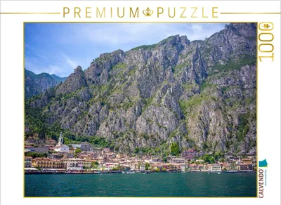 Produktbild von CALVENDO Puzzle Blick auf Limone sul Garda | 1000 Teile Lege-Größe 64x48cm Foto-Puzzle für glückliche Stunden