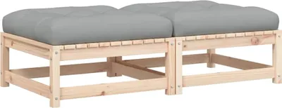 Obrázok produktu pre vidaXL Záhradná stolička s vankúšom 2 ks. Borovicový masív