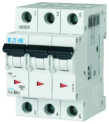 Image de PL6-C 4/3 Disjoncteur C 4A 3P 3M 6KA
