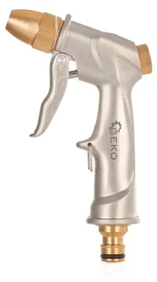 Zdjęcie produktu dla Pistolet ogrodowy metalowy mosiężny regulowany 2 Funkcje GEKO