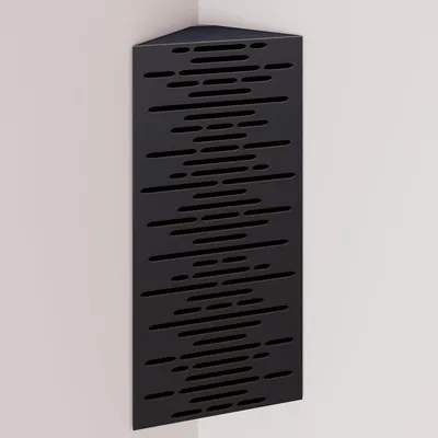 Obrázok produktu pre Sada 6 kusov rohových basových pascí WAVE, materiál: zamat, rozmer: 50x23x10 cm, farba: čierna/čierna