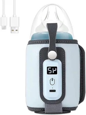 Produktbild von Babyerhitzer - Handlicher USB-Flaschenwarmer - Präzise einstellbare Temperatur - Blau