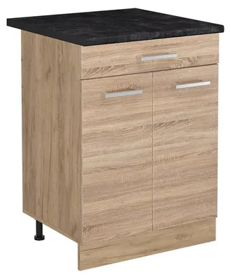 Obrázok produktu pre Kuchynská spodná skrinka Vicco R-Line Sonoma/Dub Goldkraft 60 cm so zásuvkou antrasiitti työtaso, Model 61223