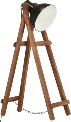 Produktbild von vidaXL Stehlampe Schwarz Mango Massivholz E27