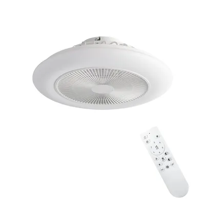 Image de Ventilateur plafonnier 50,8 cm blanc - LED 36 W réglable avec télécommande