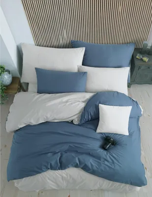 Obrázok produktu pre Bavlnená posteľná bielizeň v farbe Petrol Cream Rozmery: 140x200 + 70x90 cm