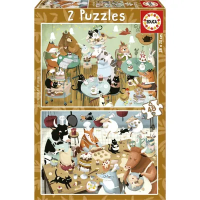 Image de EDUCA Puzzle Histoires de forêt 2x48 pièces