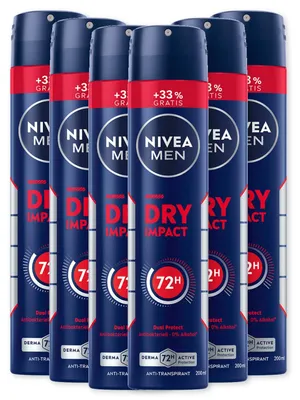 Produktbild von NIVEA MEN Dry Impact​ XL 6x200ml DERMA 72h Aktiv-Schutz