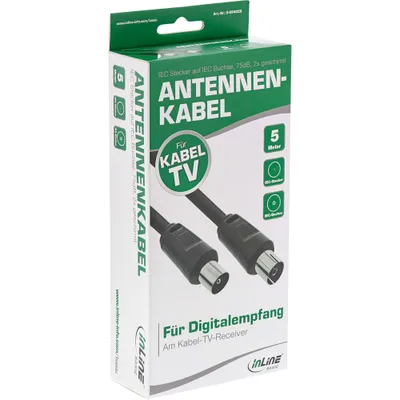Zdjęcie produktu dla InLine S-69405S, 5 m, IEC, IEC, Czarny