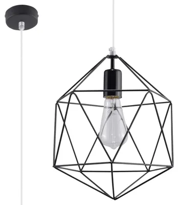 Obrázok produktu pre Závesné svietidlo GASPARE čierne 1xE27 15W oceľ 132x30x30cm Sollux Lighting